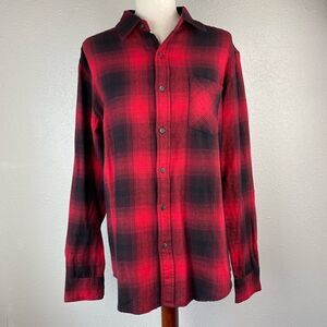 Arizona Buffalo Plaid Button Down Shirt Size M EUC